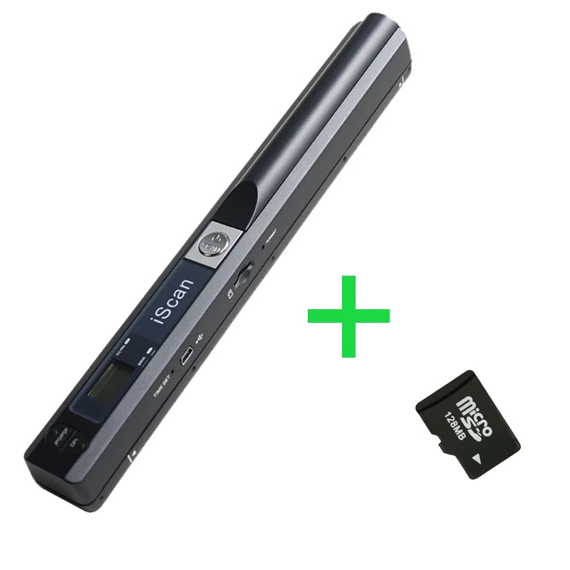 Portable 900DPI Handheld Scanner with LCD Display