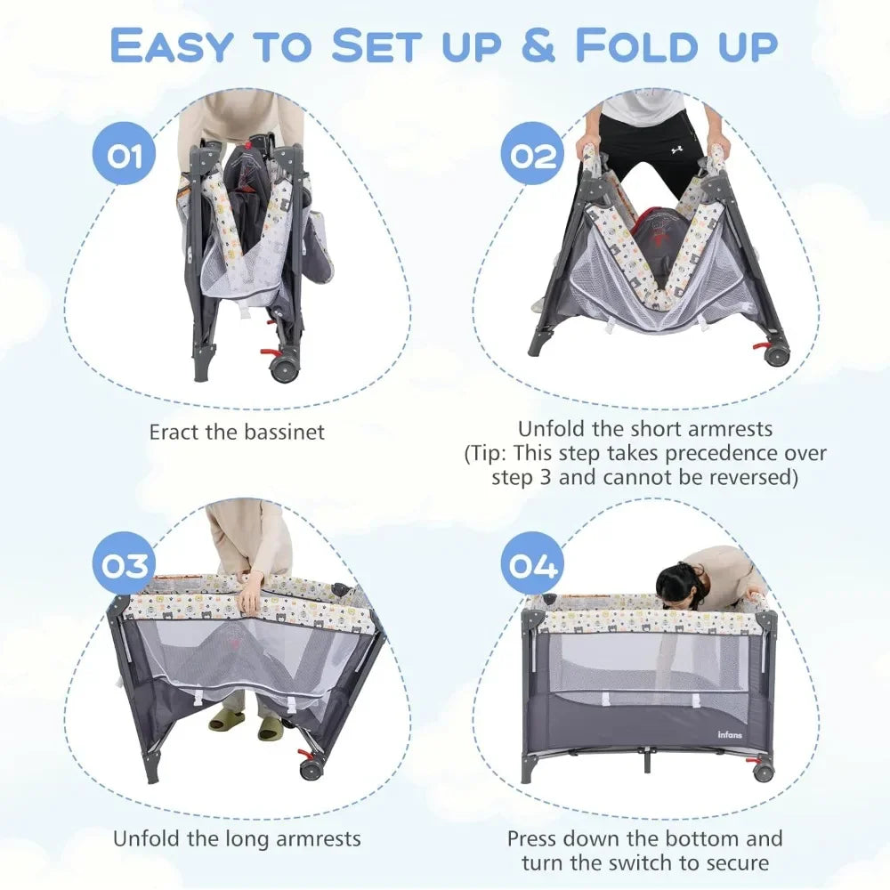 5-in-1 Baby Sleeper with Music & More