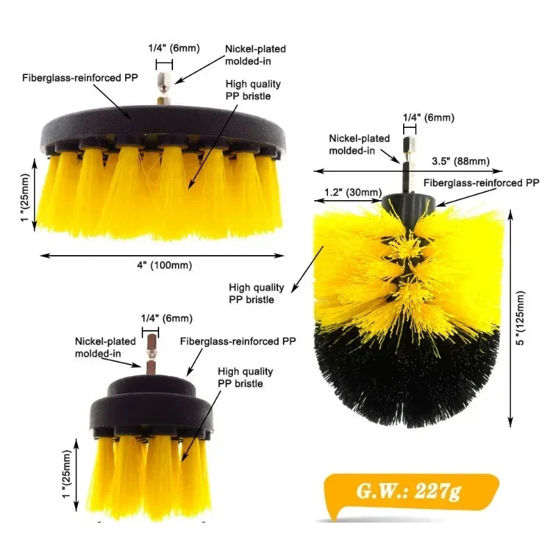 3pcs/set Electric Drill Brush