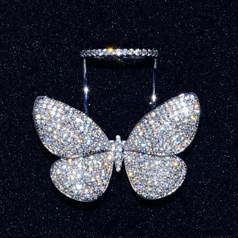 Crystal Stones Made Butterfly Ring