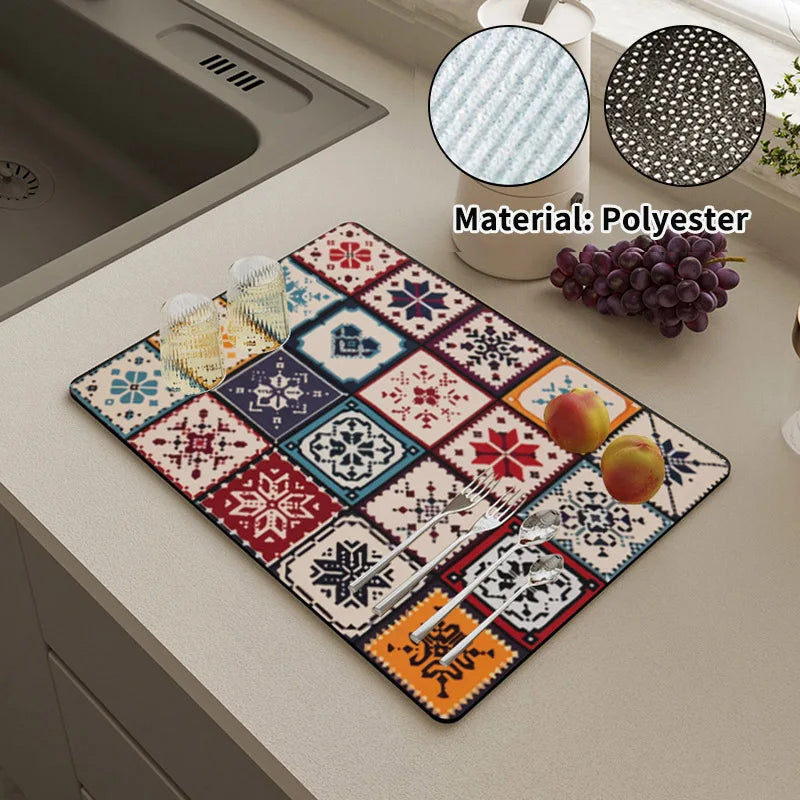 Super Absorbent Dish Drying Mat