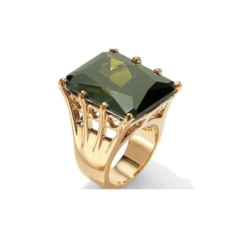 925 Sterling Silver Citrine Gemstone Ring