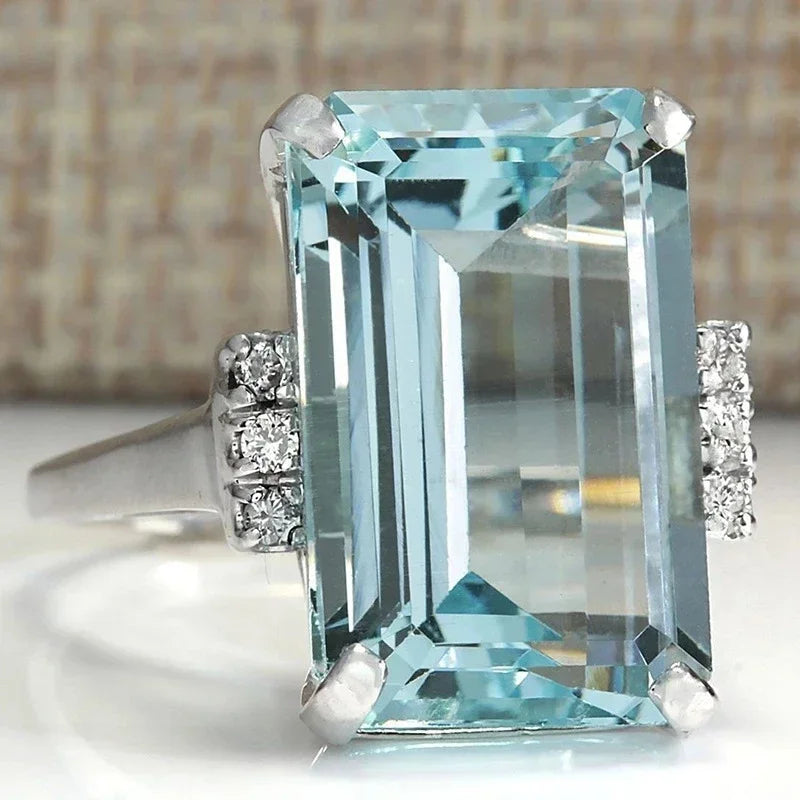 925 Sterling Silver Citrine Gemstone Ring