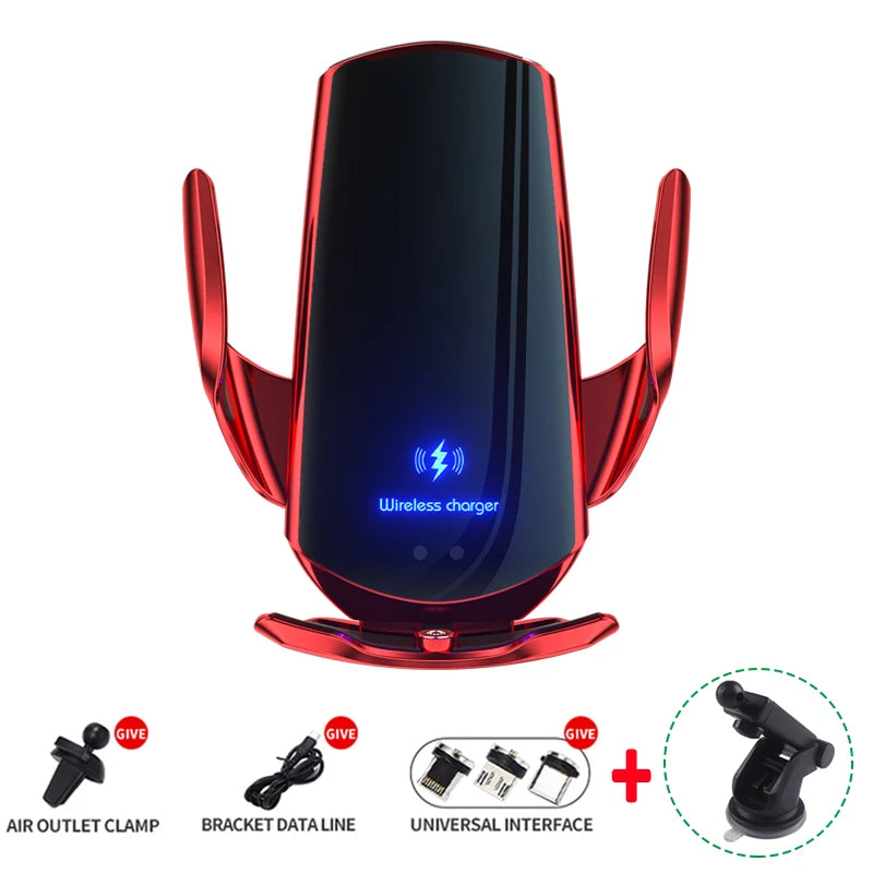Automatic 15W Qi Car Wireless Charger