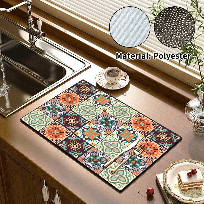 Super Absorbent Dish Drying Mat